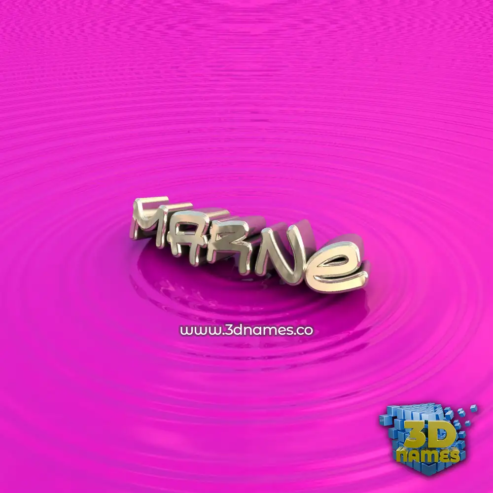 marne in Pink Graffiti style - 3D name wallpaper