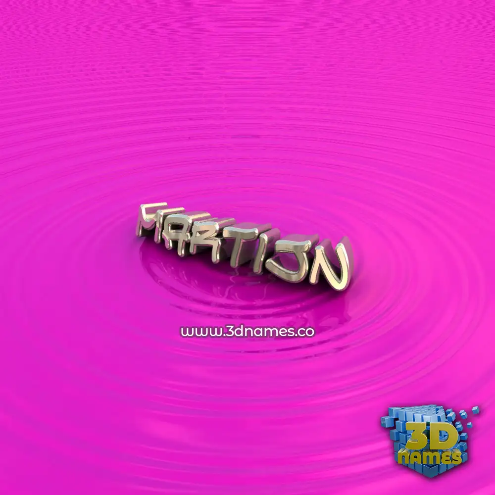 martijn in Pink Graffiti style - 3D name wallpaper
