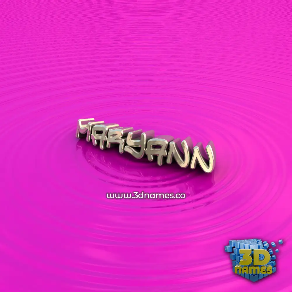 maryann in Pink Graffiti style - 3D name wallpaper