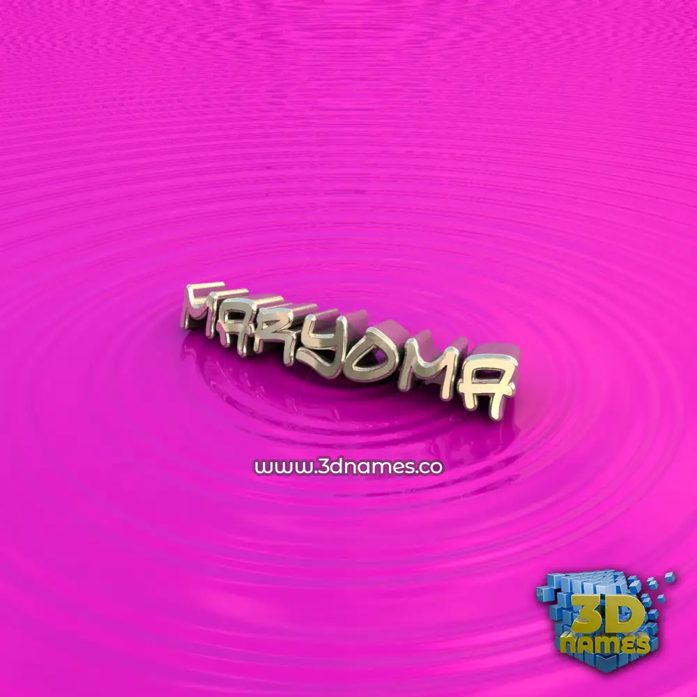 maryoma in Pink Graffiti style - 3D name wallpaper