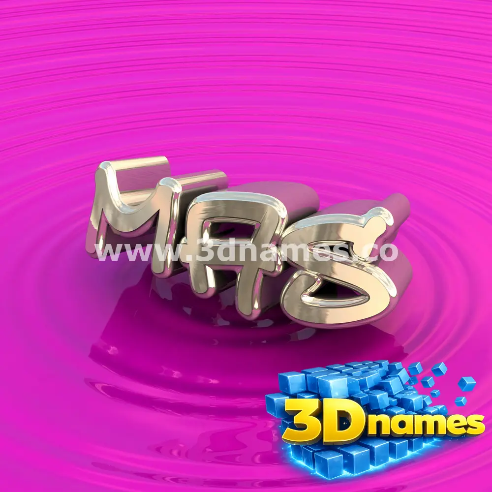 mas in Pink Graffiti style - 3D name wallpaper
