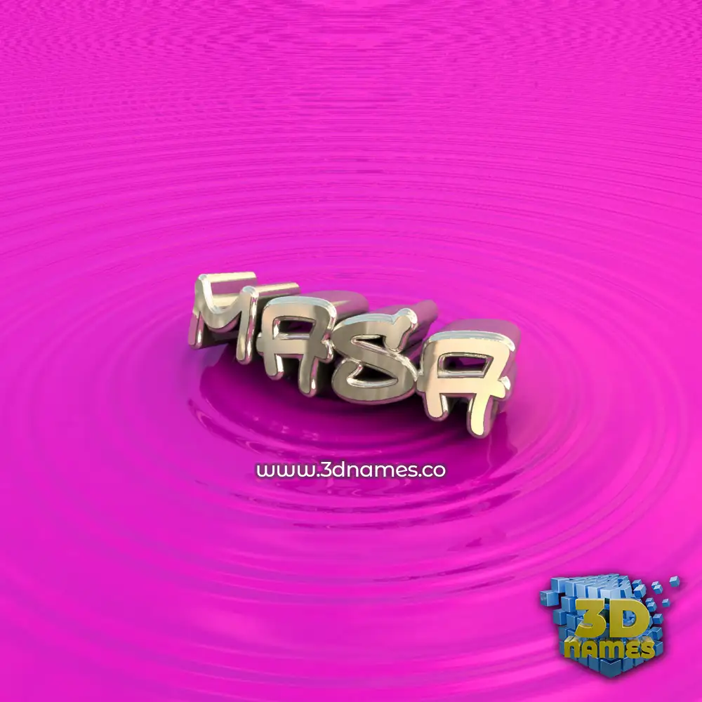 masa in Pink Graffiti style - 3D name wallpaper