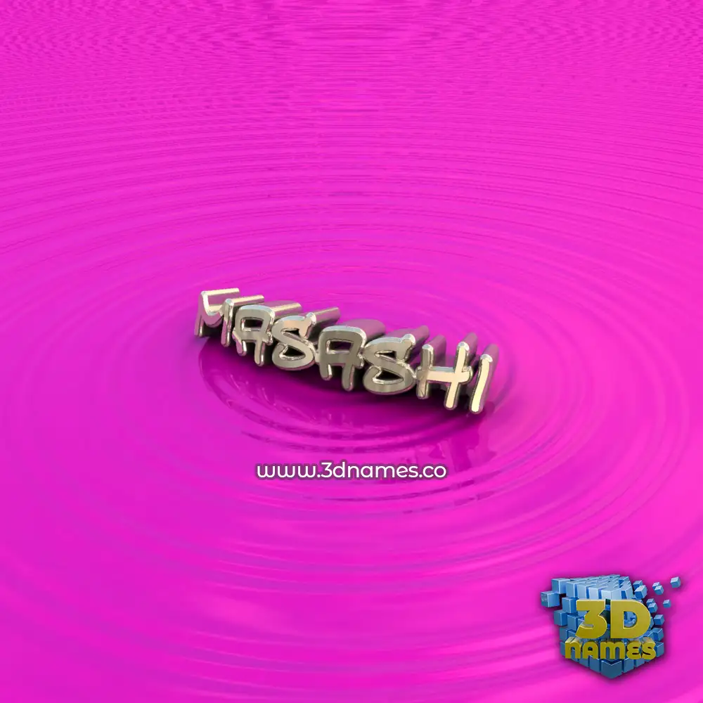 masashi in Pink Graffiti style - 3D name wallpaper