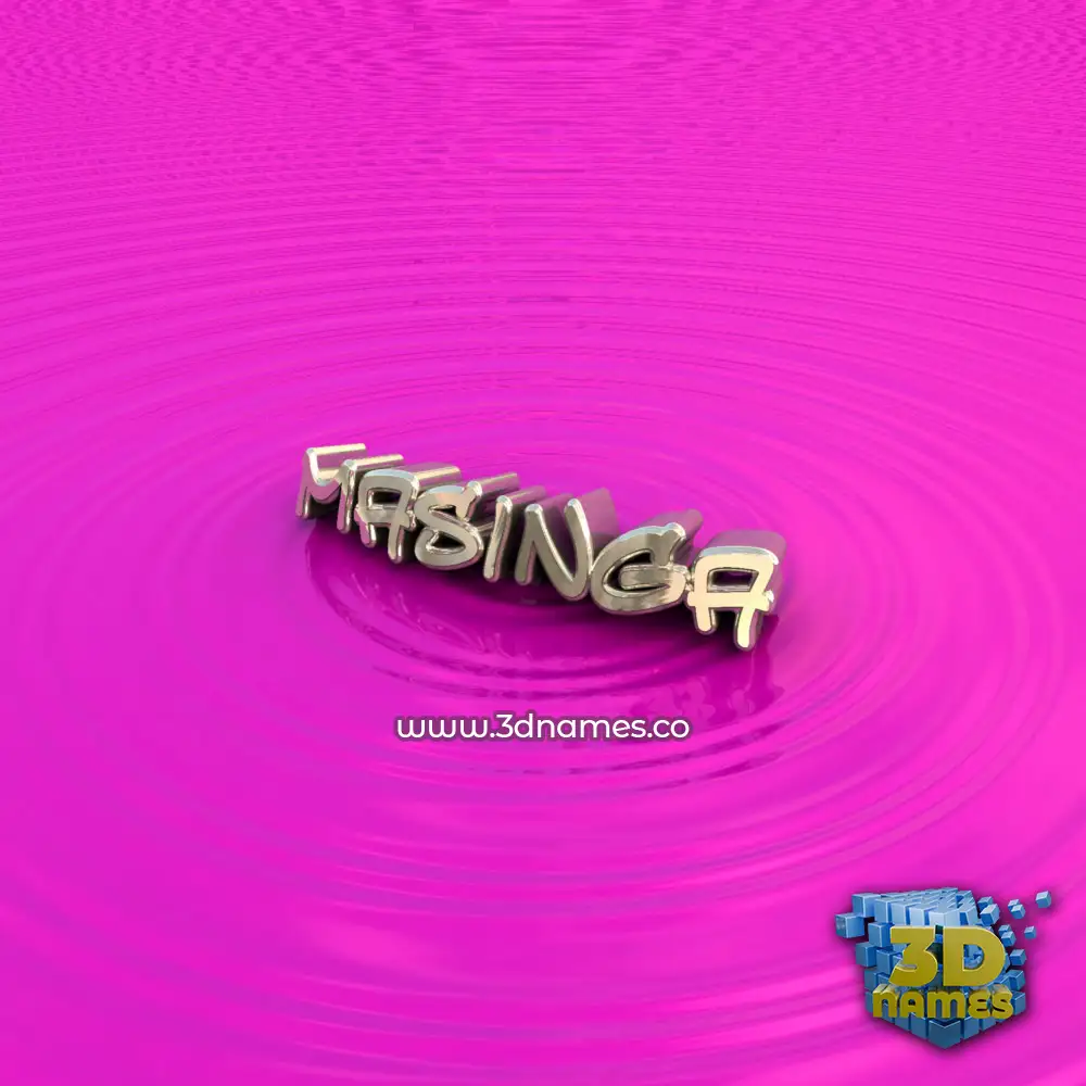 masinga in Pink Graffiti style - 3D name wallpaper