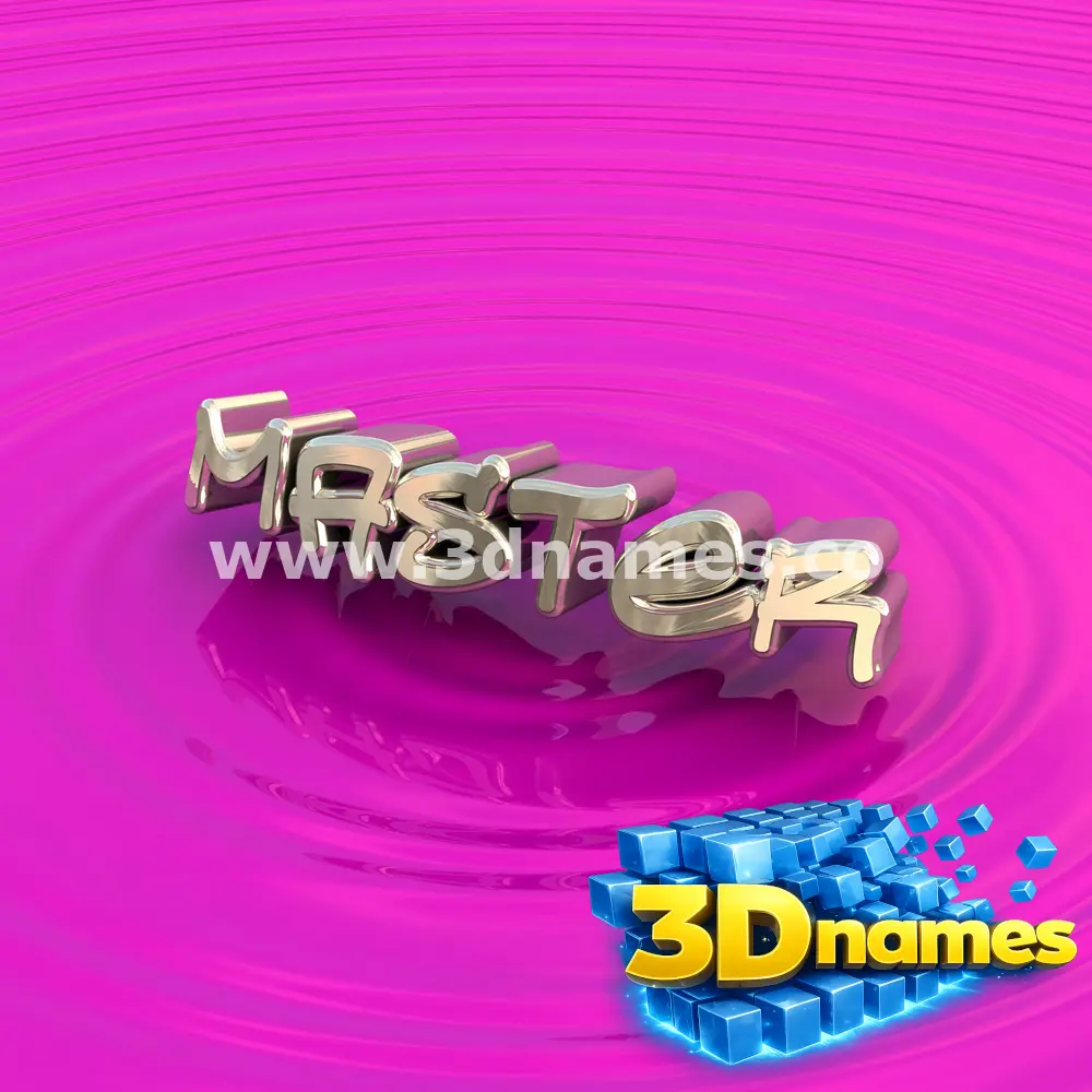 master in Pink Graffiti style - 3D name wallpaper