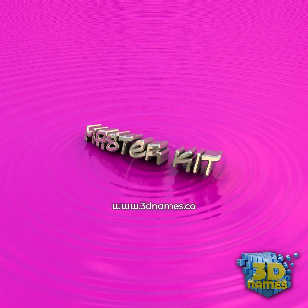 master kit in Pink Graffiti style - 3D name wallpaper