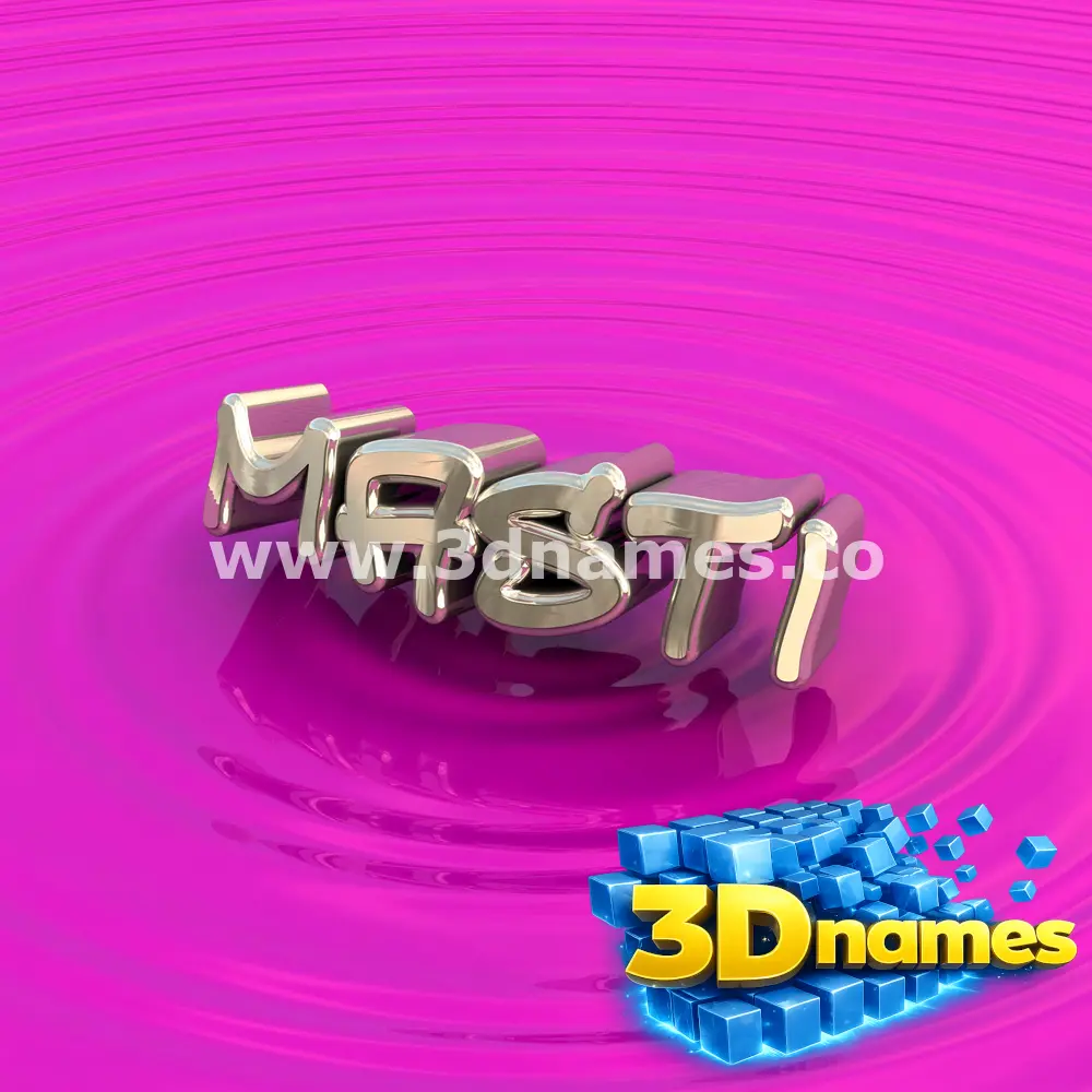 masti in Pink Graffiti style - 3D name wallpaper