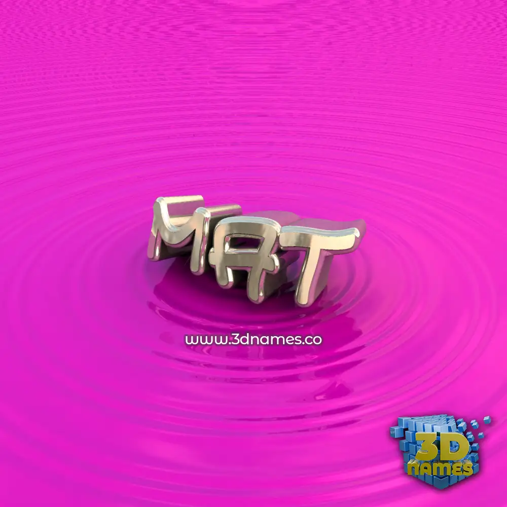 mat in Pink Graffiti style - 3D name wallpaper