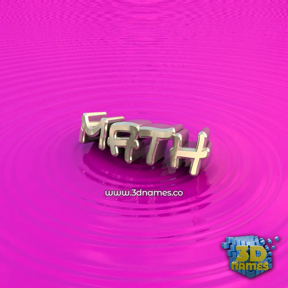 math in Pink Graffiti style - 3D name wallpaper