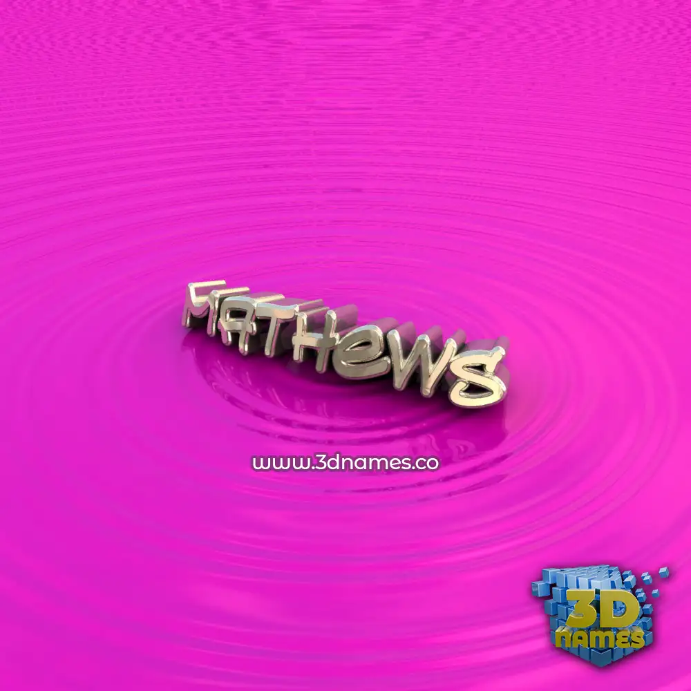 mathews in Pink Graffiti style - 3D name wallpaper