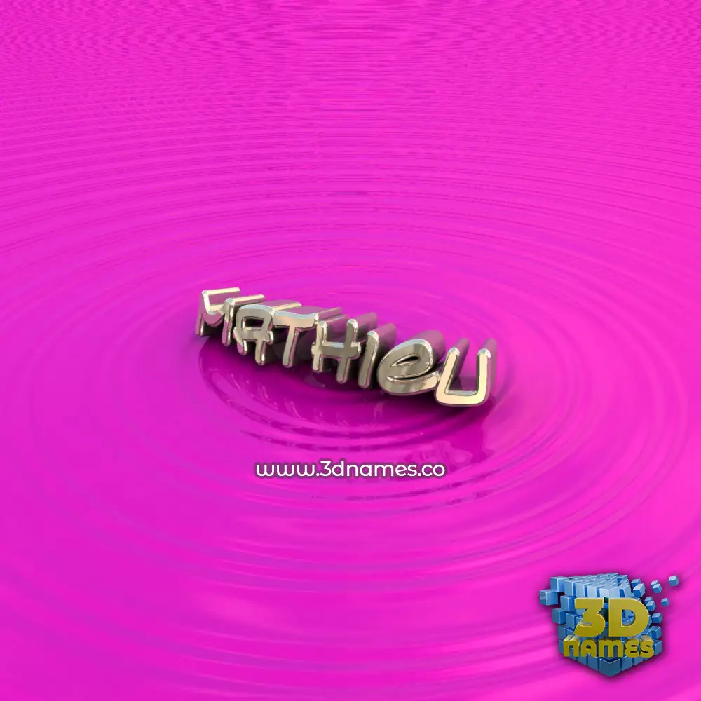 mathieu in Pink Graffiti style - 3D name wallpaper