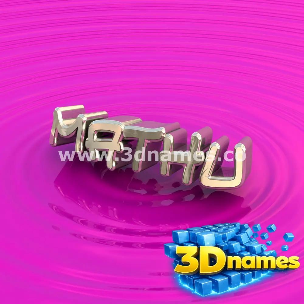 mathu in Pink Graffiti style - 3D name wallpaper