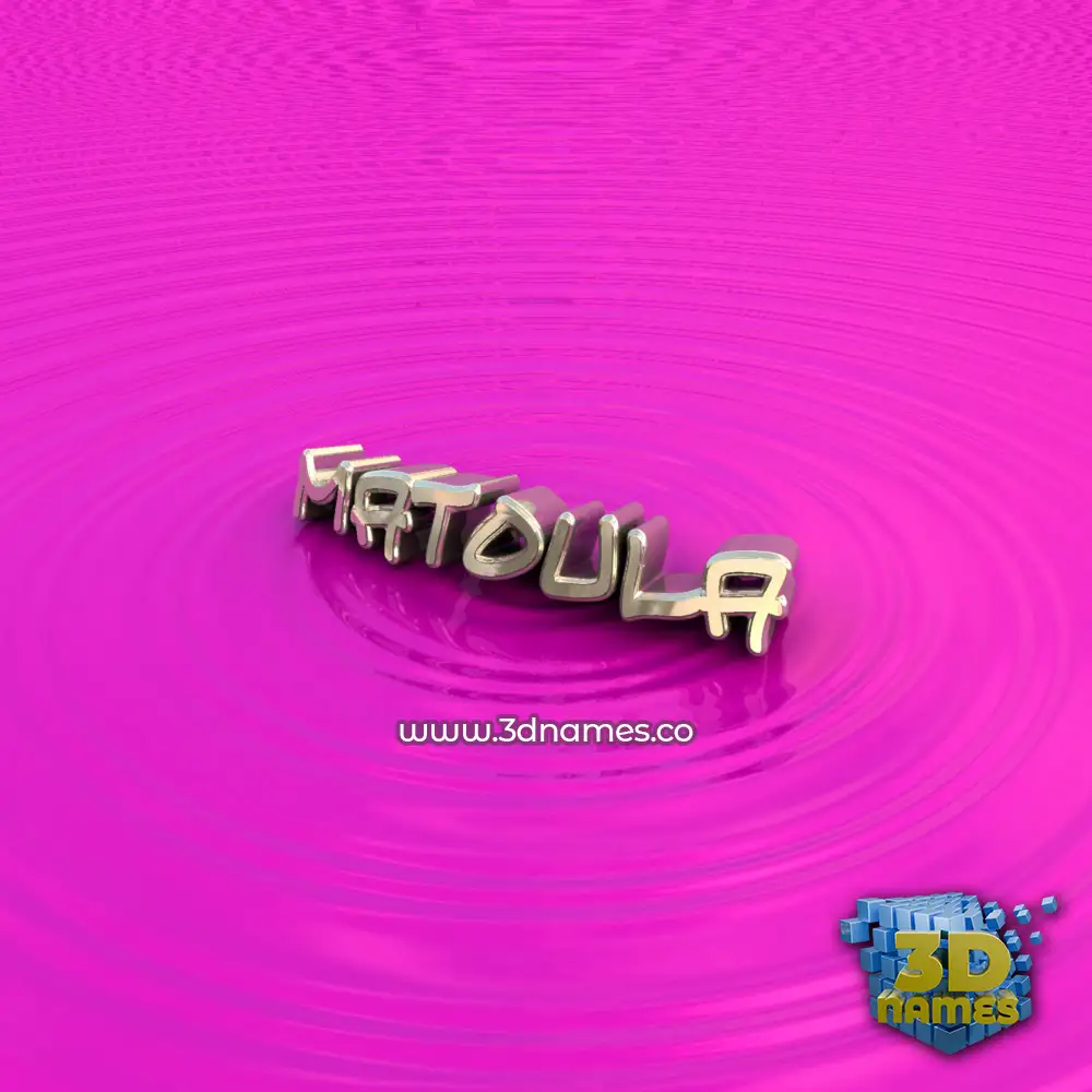 matoula in Pink Graffiti style - 3D name wallpaper