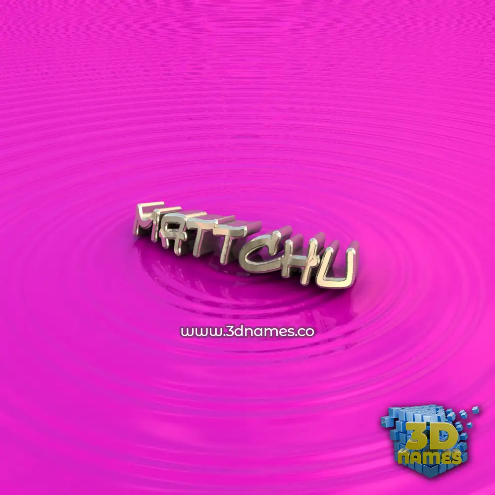 mattchu in Pink Graffiti style - 3D name wallpaper