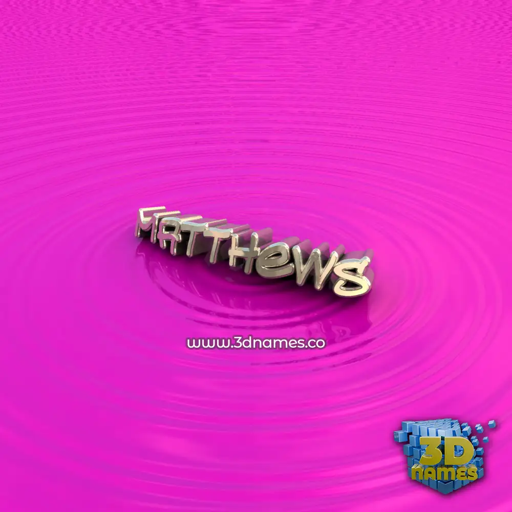 matthews in Pink Graffiti style - 3D name wallpaper