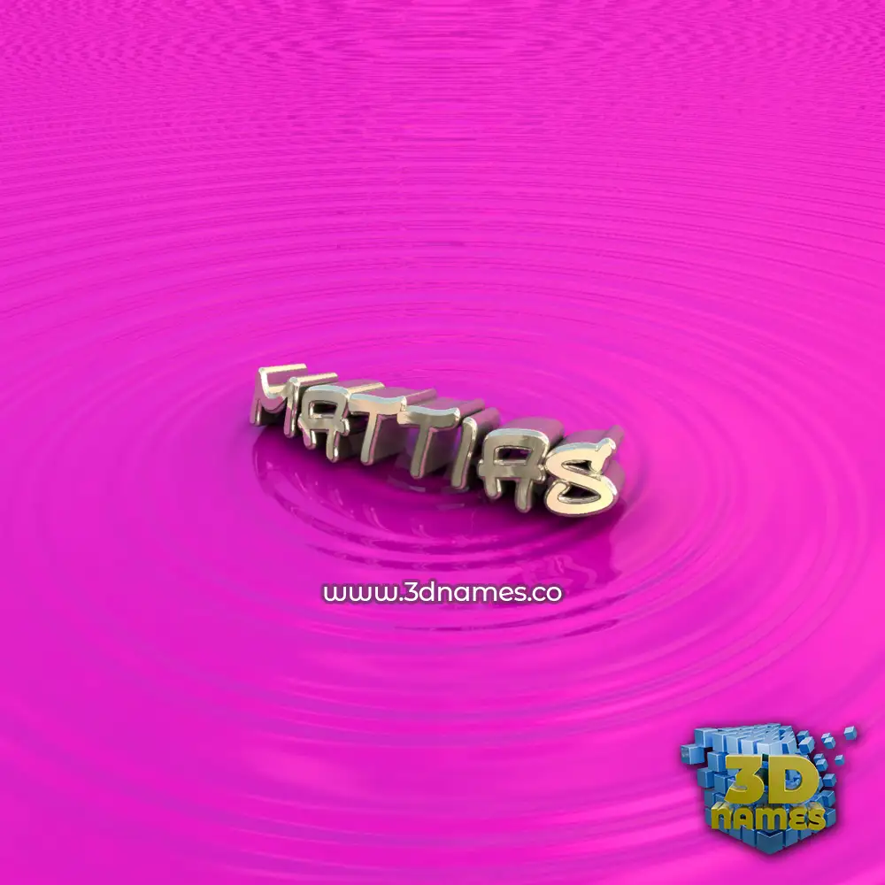 mattias in Pink Graffiti style - 3D name wallpaper