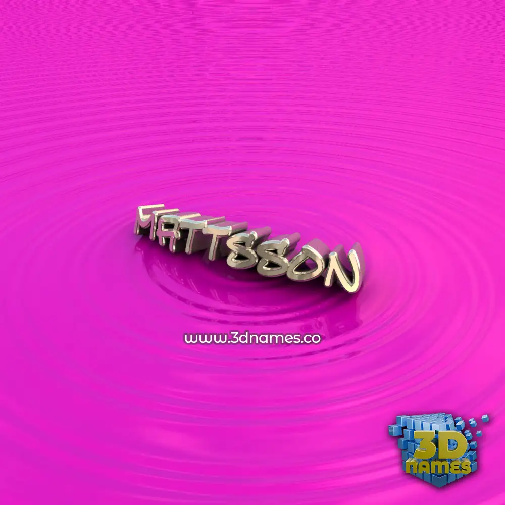 mattsson in Pink Graffiti style - 3D name wallpaper