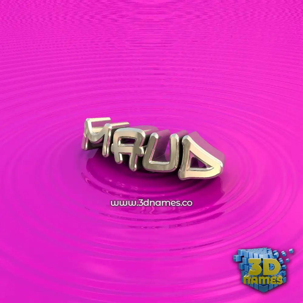 maud in Pink Graffiti style - 3D name wallpaper