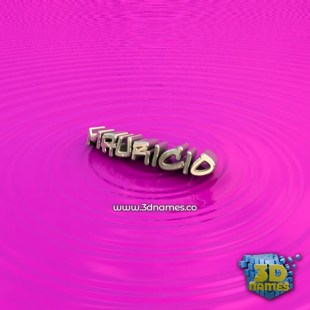 mauricio in Pink Graffiti style - 3D name wallpaper