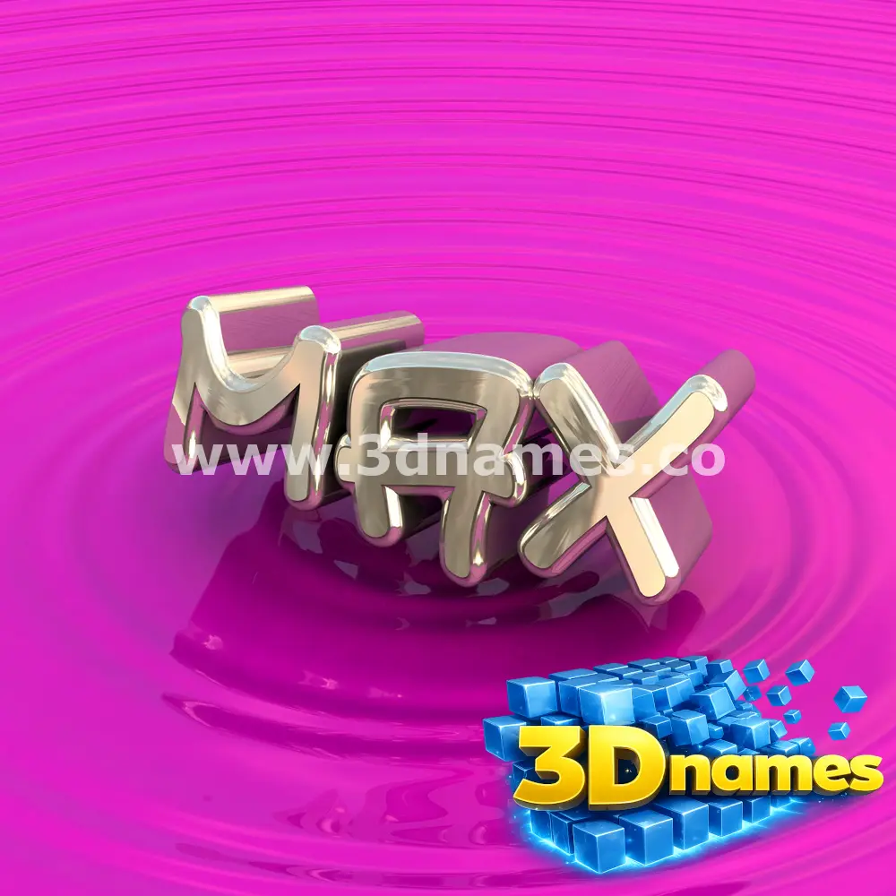 max in Pink Graffiti style - 3D name wallpaper