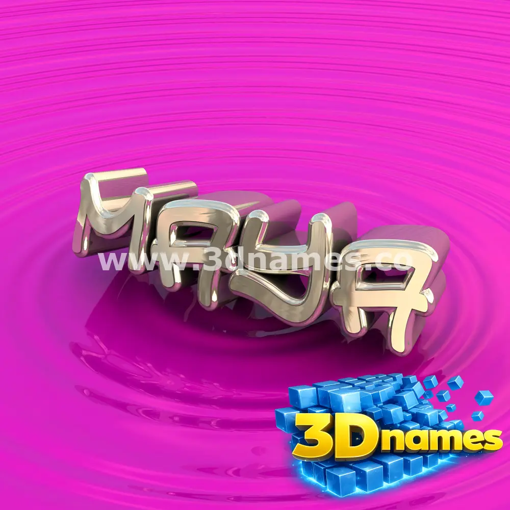 maya in Pink Graffiti style - 3D name wallpaper