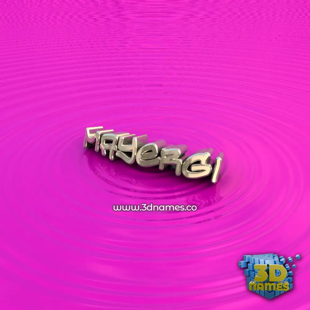 mayergi in Pink Graffiti style - 3D name wallpaper