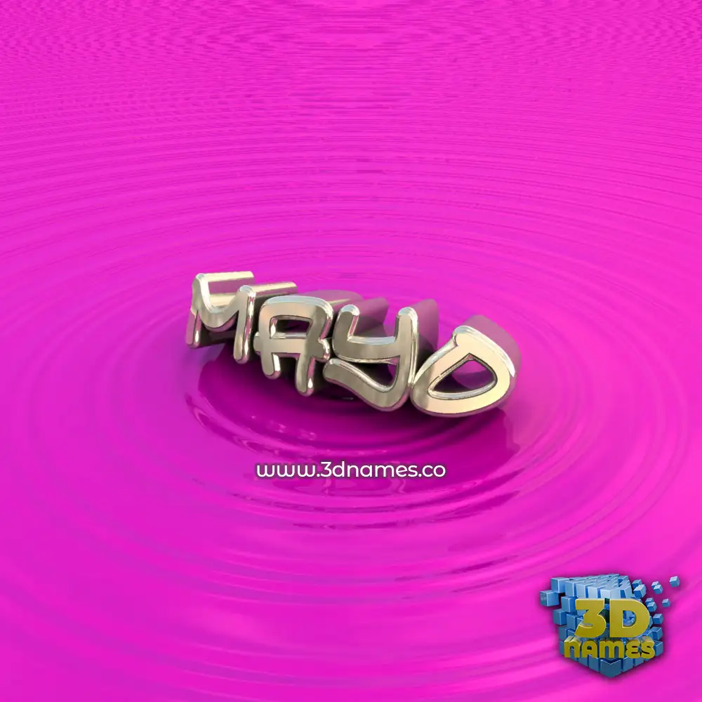 mayo in Pink Graffiti style - 3D name wallpaper