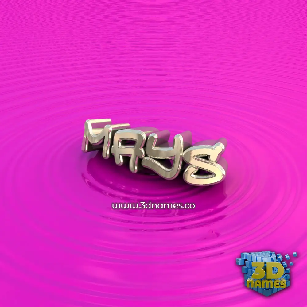 mays in Pink Graffiti style - 3D name wallpaper