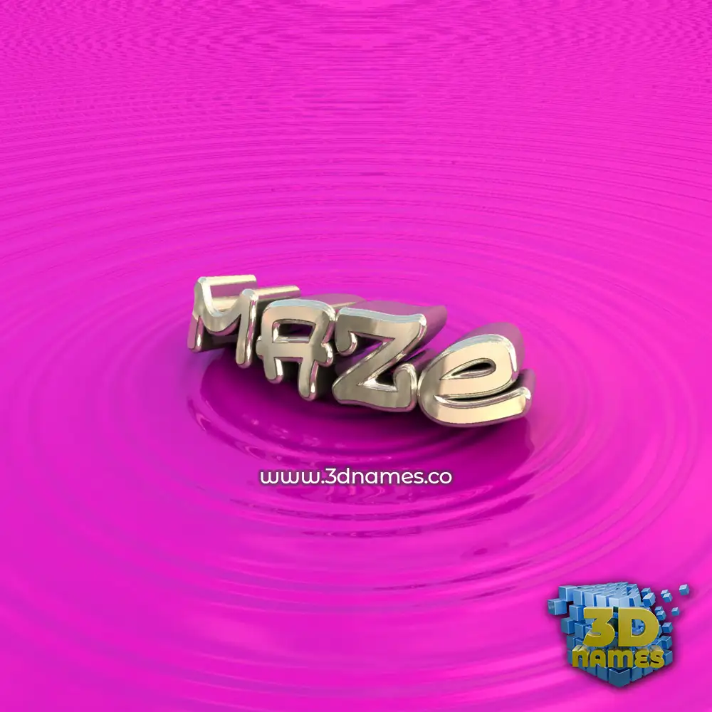 maze in Pink Graffiti style - 3D name wallpaper