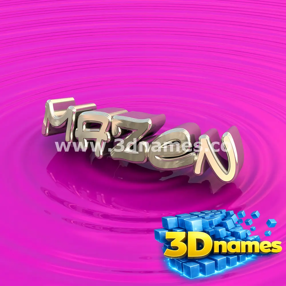 mazen in Pink Graffiti style - 3D name wallpaper