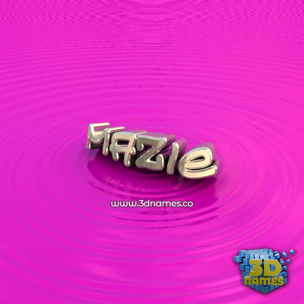 mazie in Pink Graffiti style - 3D name wallpaper