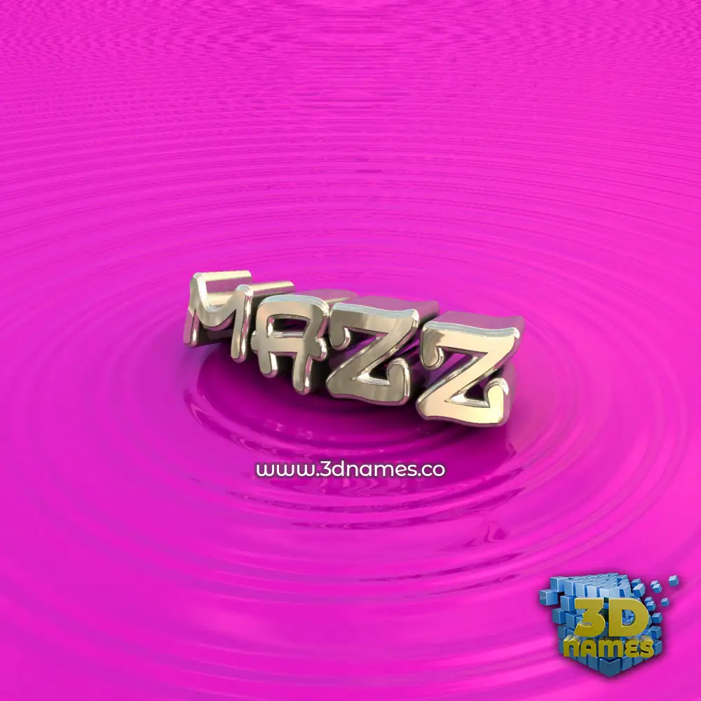 mazz in Pink Graffiti style - 3D name wallpaper