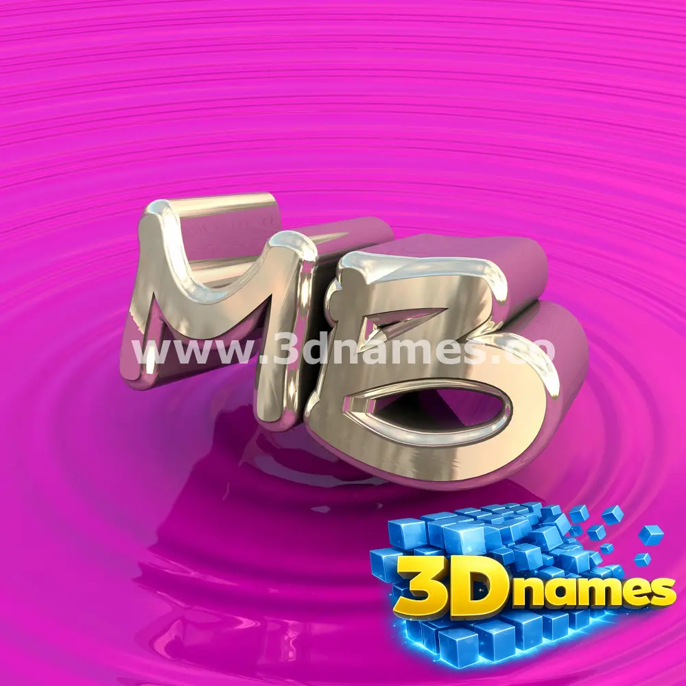 mb in Pink Graffiti style - 3D name wallpaper