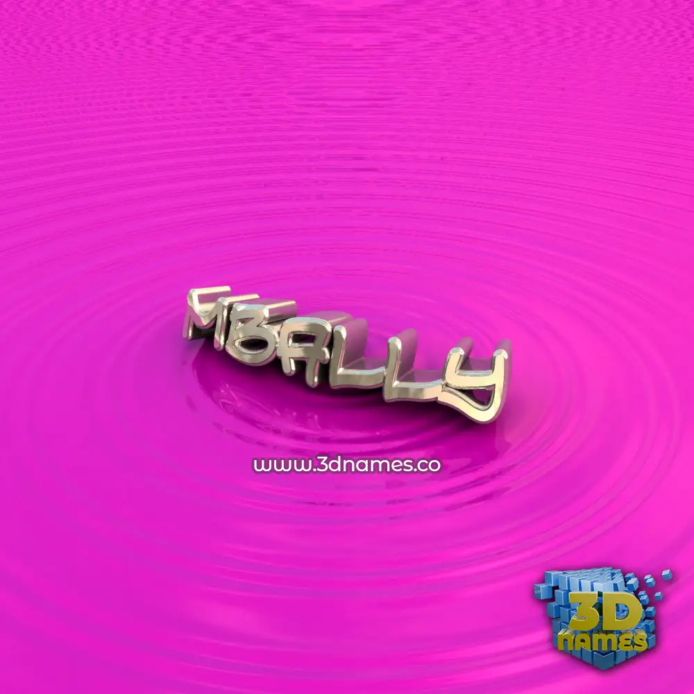 mbally in Pink Graffiti style - 3D name wallpaper