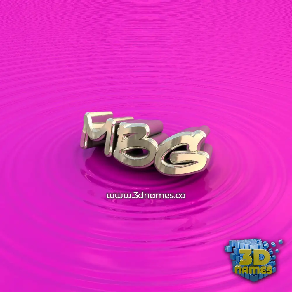 mbg in Pink Graffiti style - 3D name wallpaper