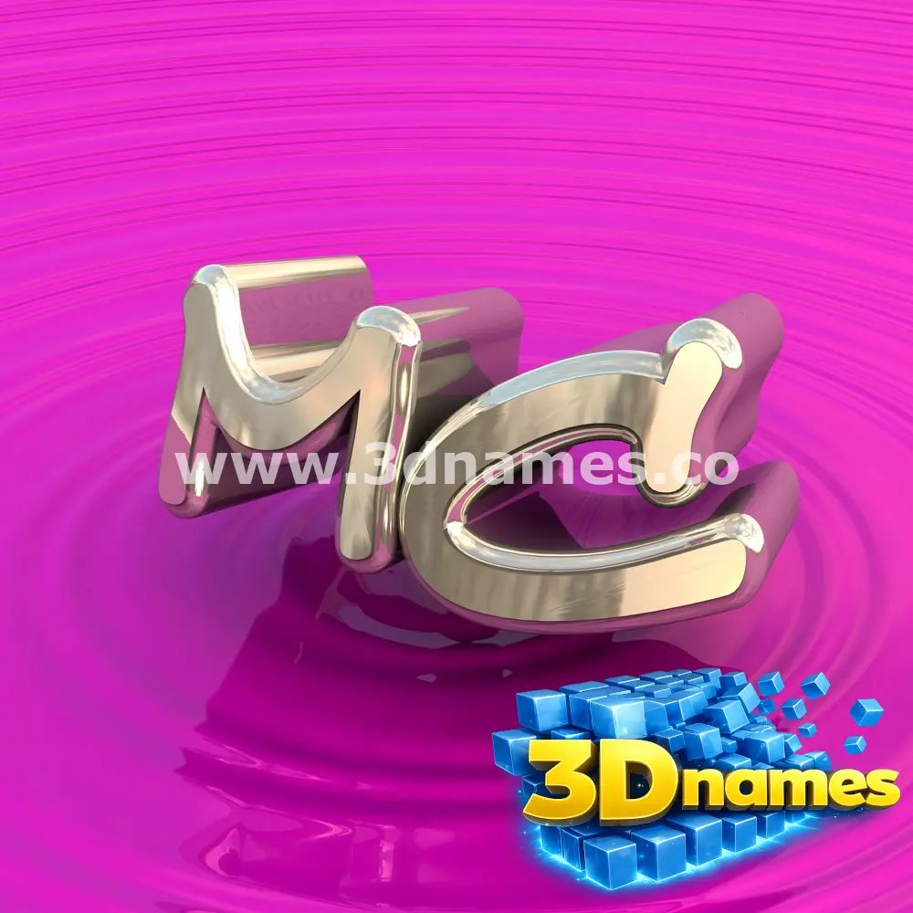 mc in Pink Graffiti style - 3D name wallpaper