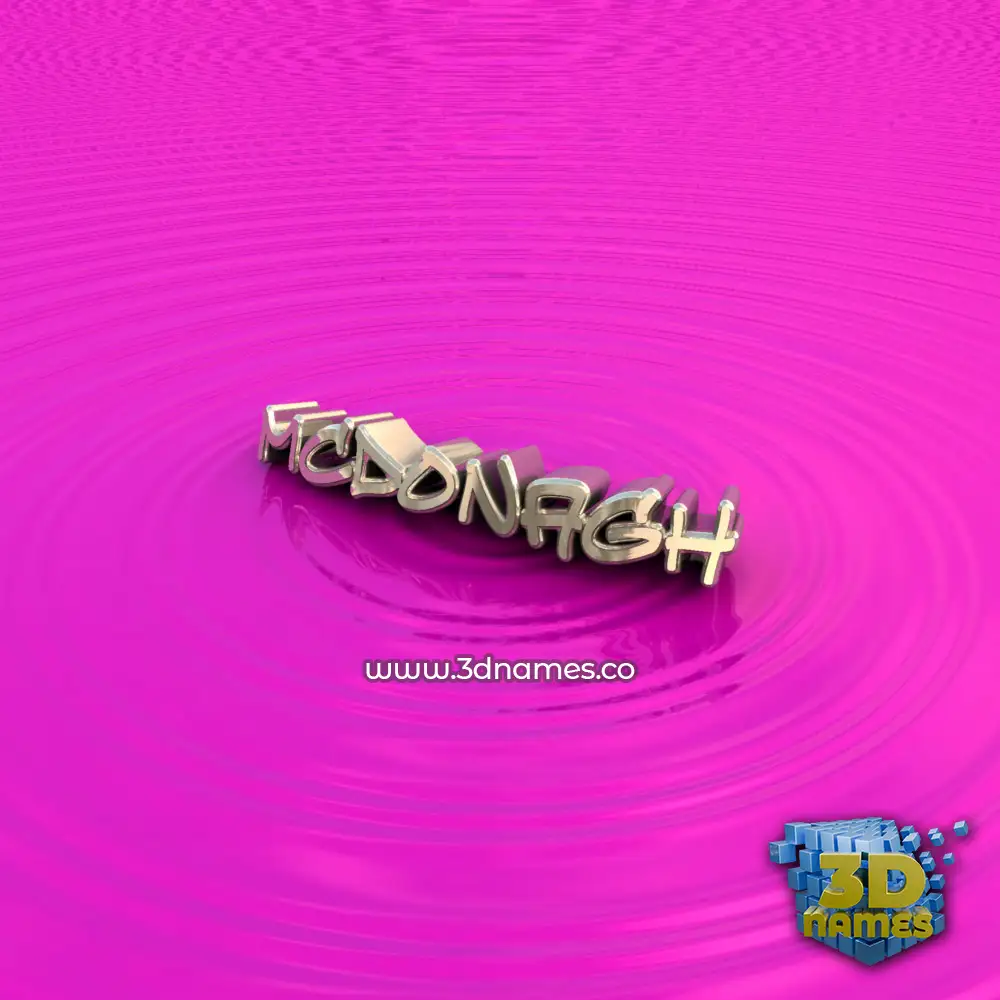 mcdonagh in Pink Graffiti style - 3D name wallpaper