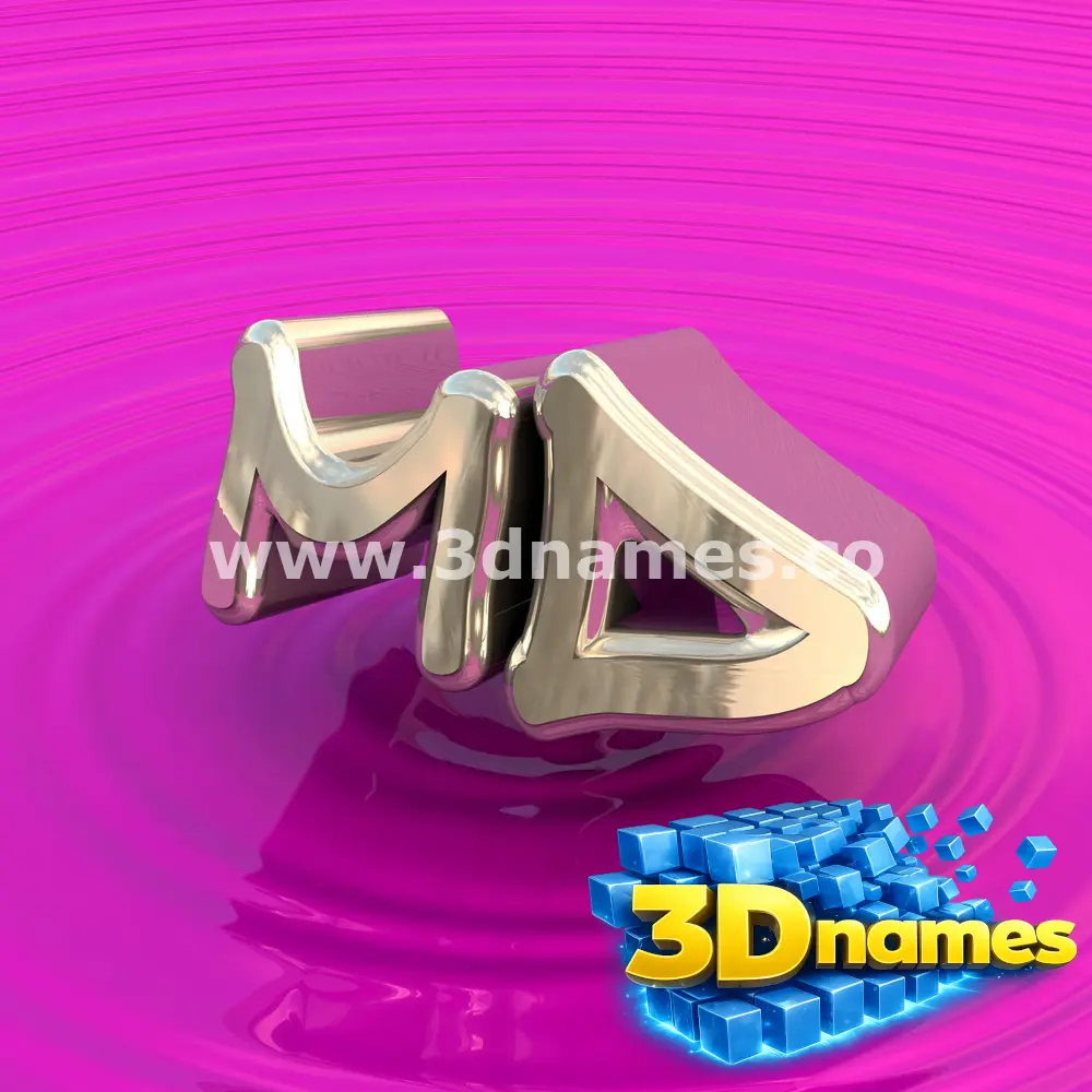 md in Pink Graffiti style - 3D name wallpaper