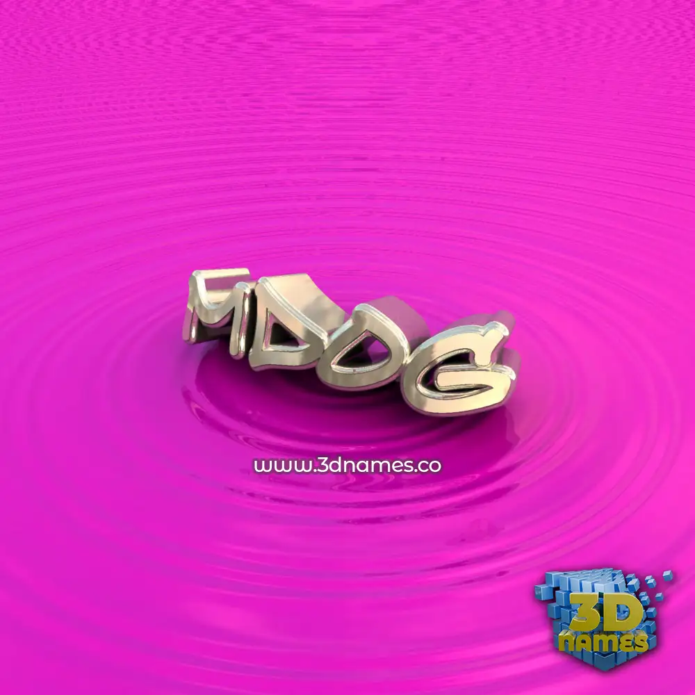 mdog in Pink Graffiti style - 3D name wallpaper