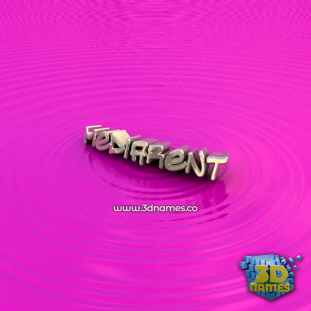 mediarent in Pink Graffiti style - 3D name wallpaper
