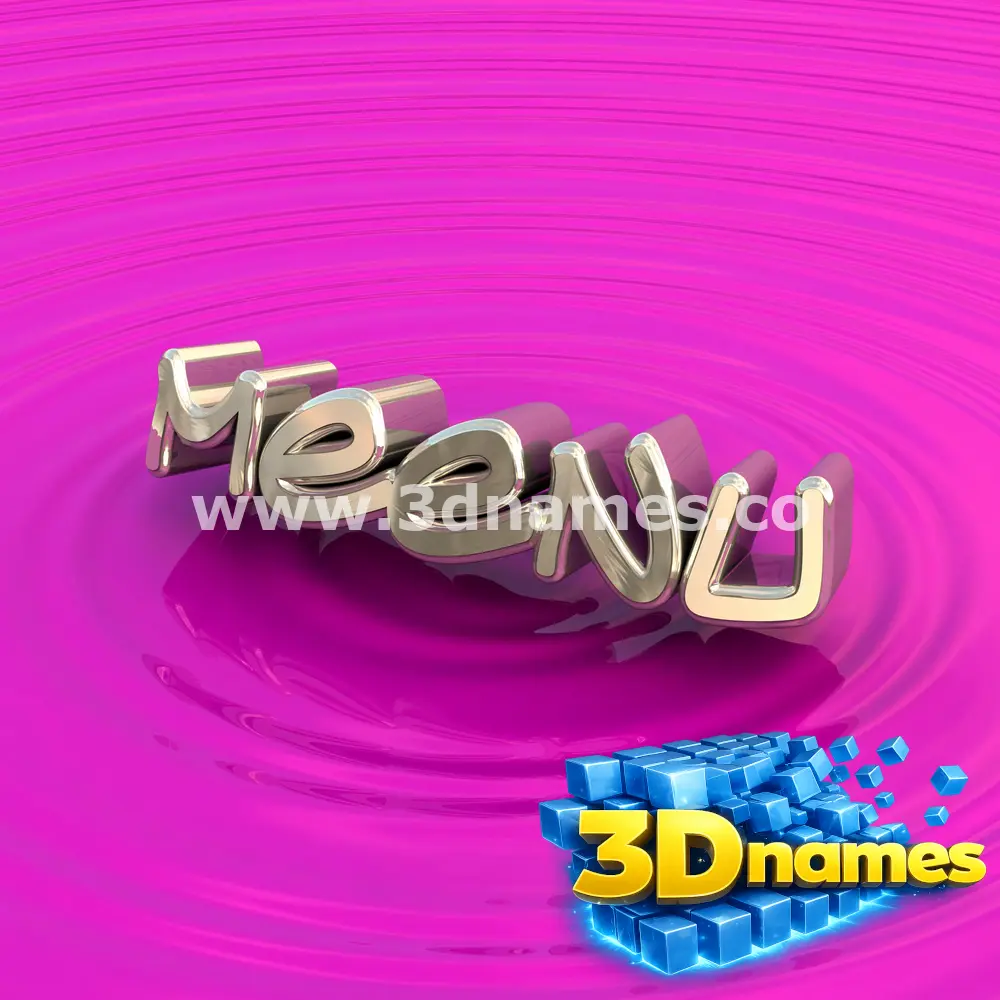 meenu in Pink Graffiti style - 3D name wallpaper