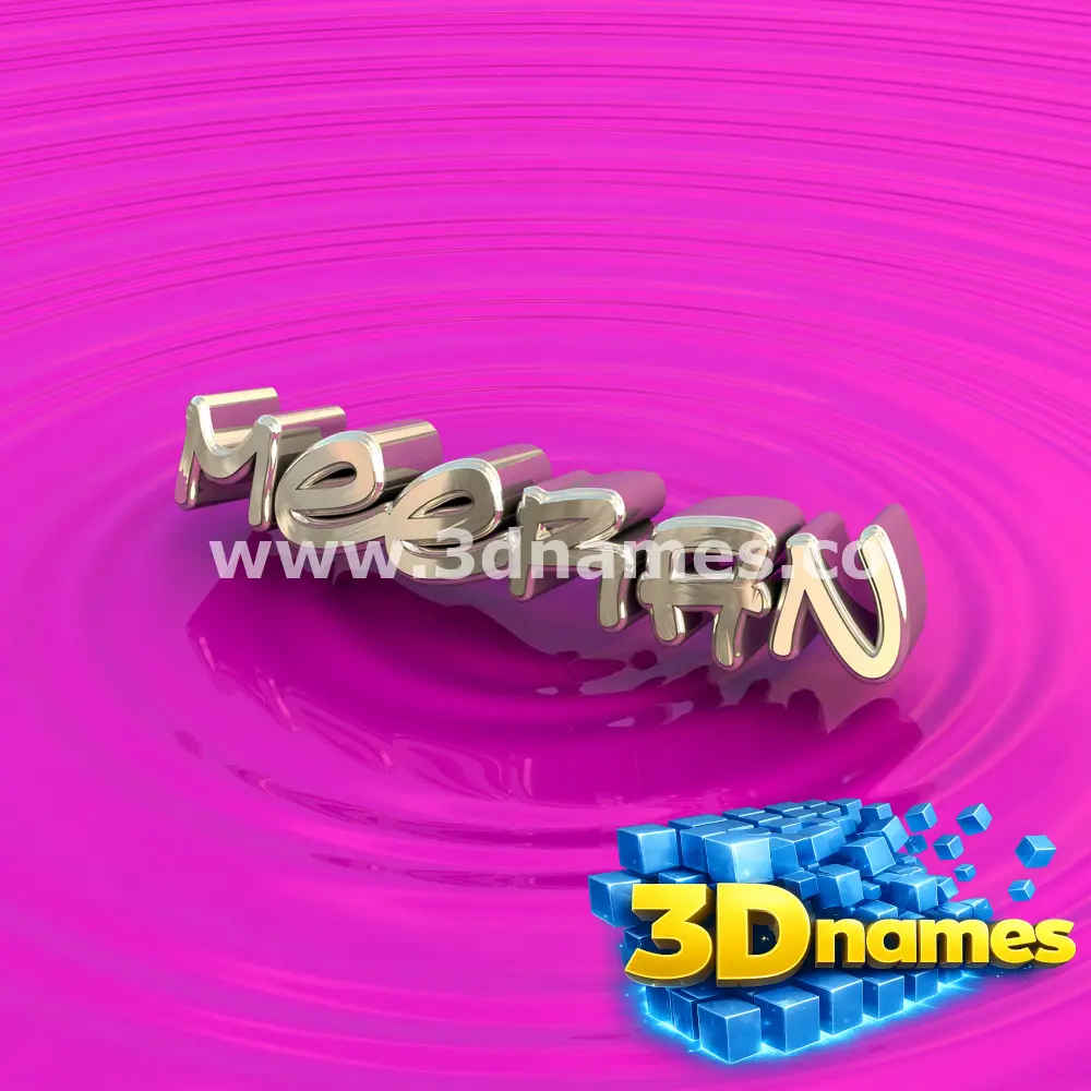 meeran in Pink Graffiti style - 3D name wallpaper