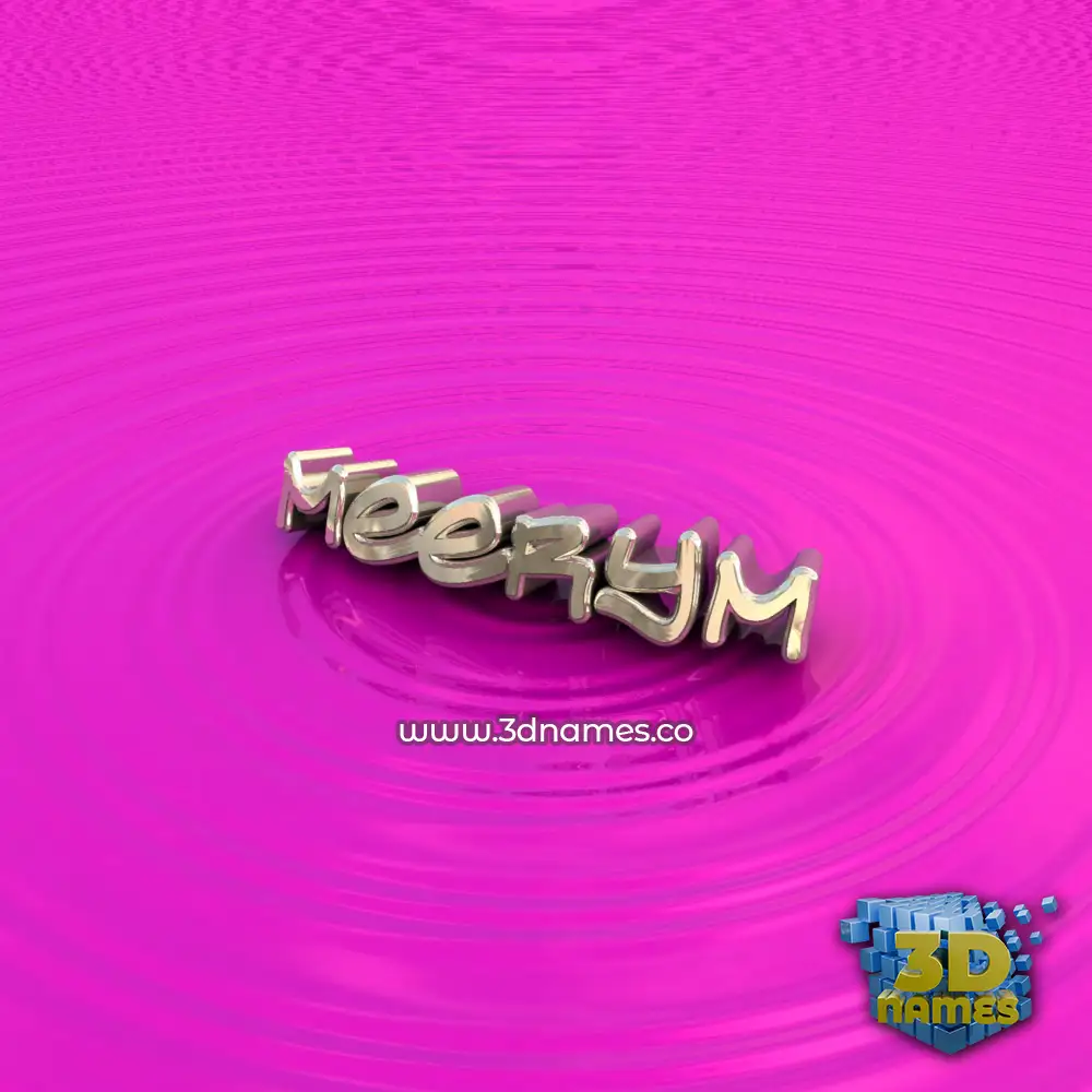 meerym in Pink Graffiti style - 3D name wallpaper