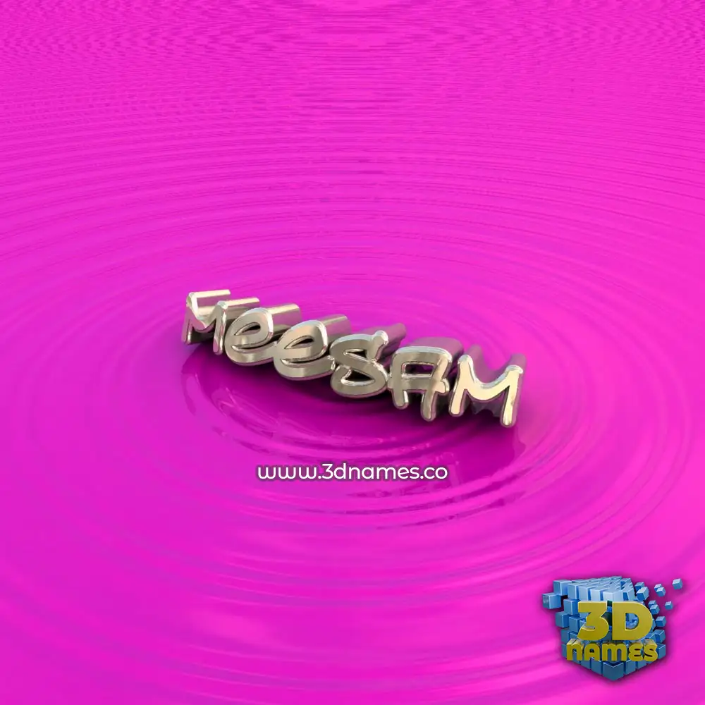 meesam in Pink Graffiti style - 3D name wallpaper