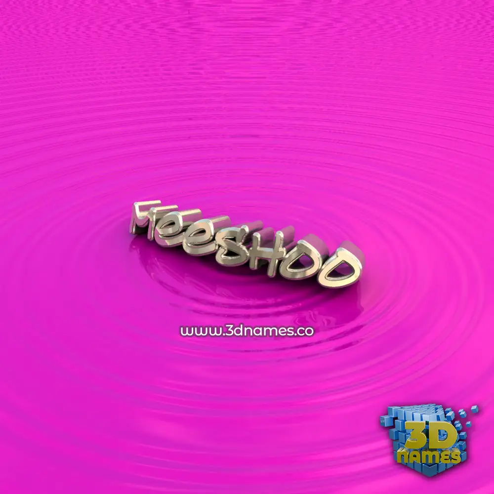 meeshoo in Pink Graffiti style - 3D name wallpaper