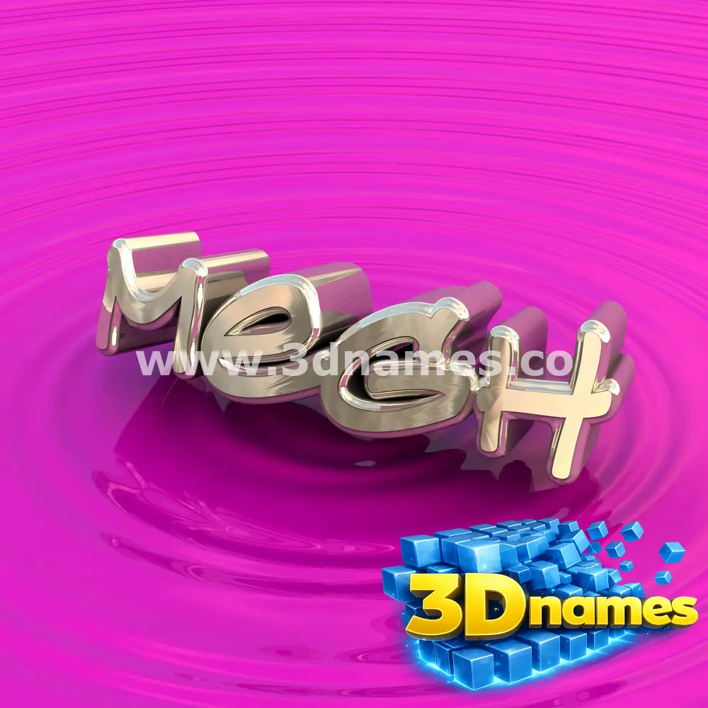 megh in Pink Graffiti style - 3D name wallpaper