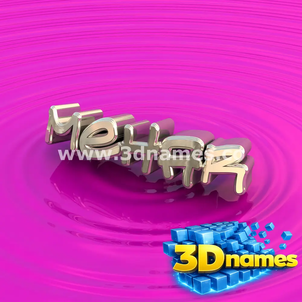 mehar in Pink Graffiti style - 3D name wallpaper