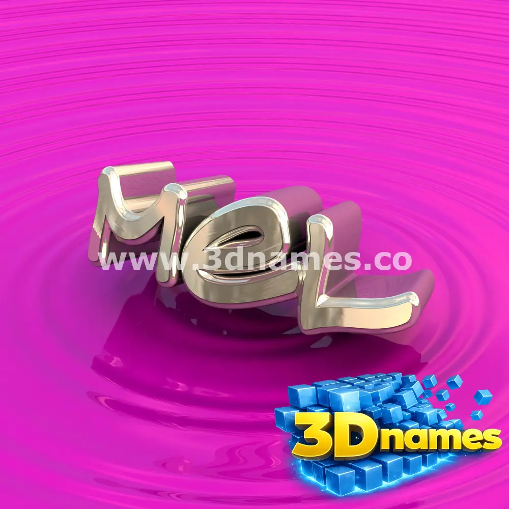 mel in Pink Graffiti style - 3D name wallpaper