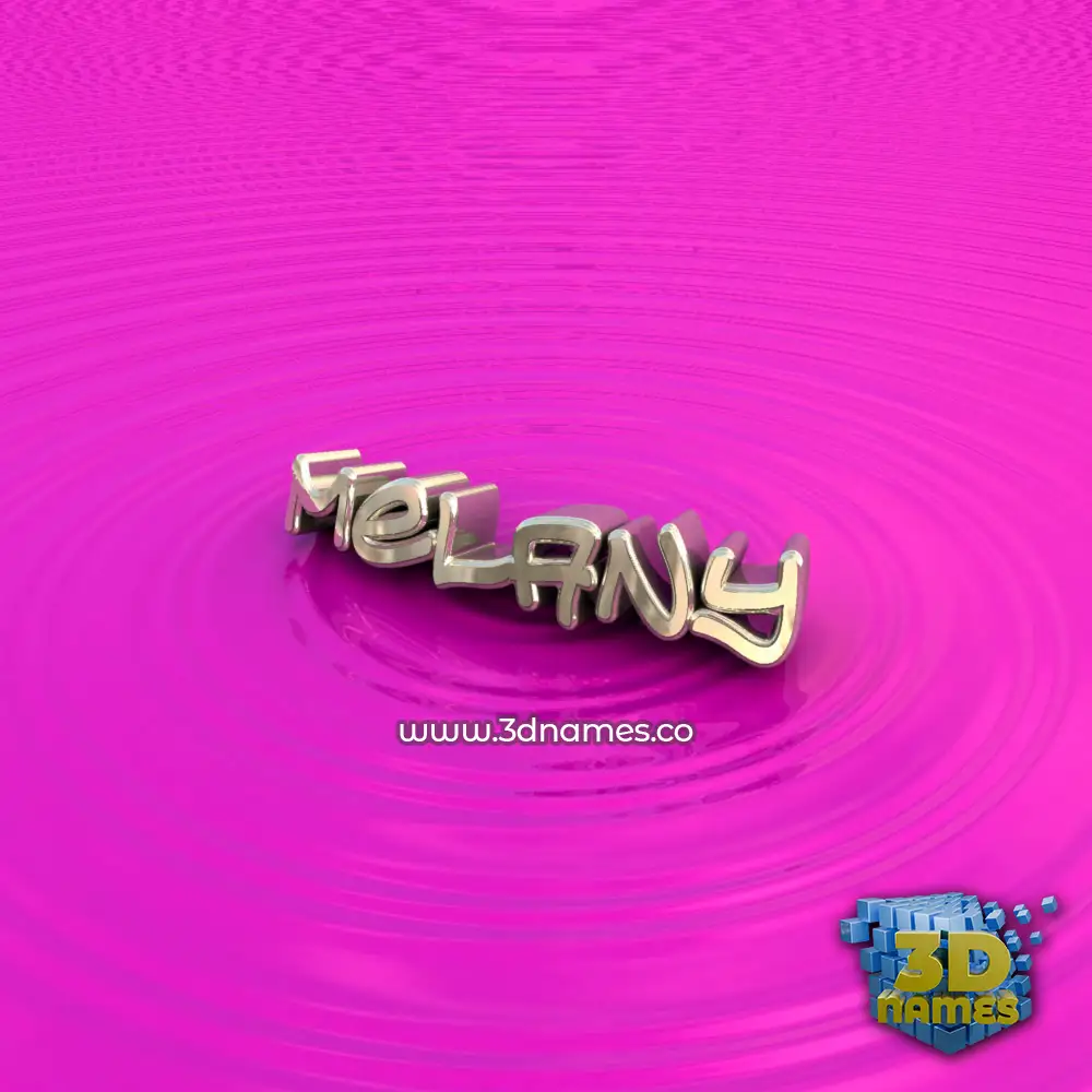 melany in Pink Graffiti style - 3D name wallpaper