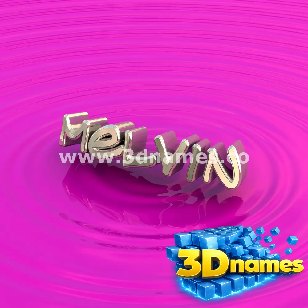 melvin in Pink Graffiti style - 3D name wallpaper